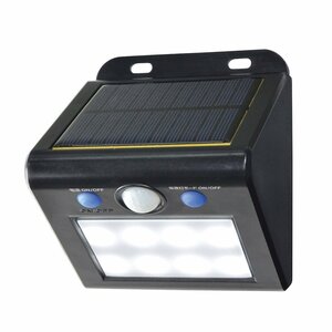 エルパ (ELPA) LEDセンサーウォールライト (小/白色/ソーラー式/防水) 人感センサー/屋外/ESL-K101SL(W)