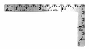 シンワ測定(Shinwa Sokutei) 曲尺小型三寸法師ステン3×1.5寸 表裏同目 12102
