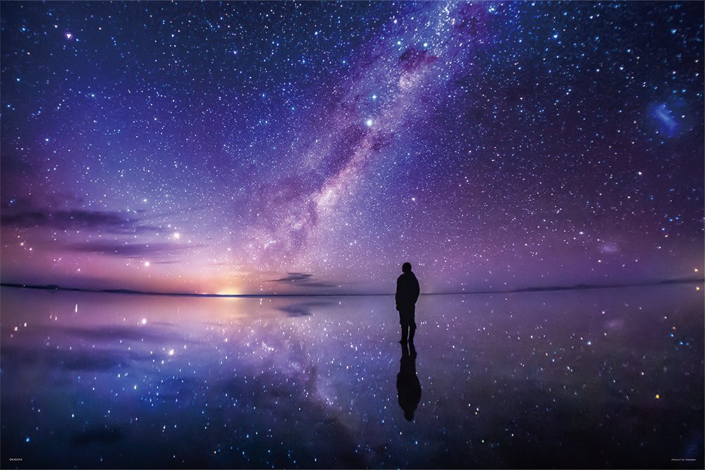 1000 piece jigsaw puzzle KAGAYA On the shores of the galaxy (Uyuni Salt Lake) [Glowing puzzle] (50x75cm), toy, game, puzzle, jigsaw puzzle