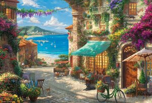 Art hand Auction [Made in Japan] 1000 piece jigsaw puzzle Sicilian flower blooming cafe (49 x 72cm), toy, game, puzzle, jigsaw puzzle