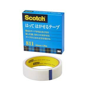 3M スコッチ はってはがせるテープ 紙箱入り 24mm×30m 大巻 811-3-24