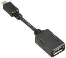 iBUFFALO USB(microB to A)変換アダプター タブレット用 ブラック BSMPC11C01BK_画像1
