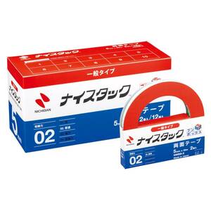 ニチバン 両面テープ ナイスタック (一般) 2巻入×12個 5mm×20m NWBB-5