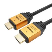 ホーリック プレミアムハイスピードHDMIケーブル 5m 18Gbps 4K/60p HDR HDMI 2.0規格 ゴールド HDM50-014_画像1