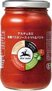 ALCE NERO(アルチェネロ) 有機 パスタソース トマト & バジル 350g (オーガニック イタリア産) 1 個