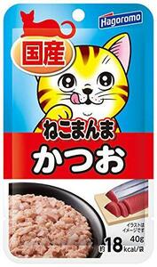 はごろも キャットフード (国産) ねこまんま パウチ かつお 40g×12個 (まとめ買い)