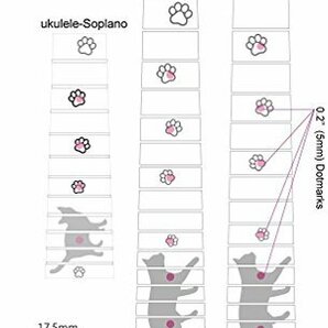 Jockomo 猫足 / コンサート・ウクレレ用ポジションマーク ウクレレにピッタリ インレイステッカーの画像5