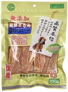 友人 犬用おやつ 新鮮ささみ 無添加 厚切りハード 200グラム (x 1)