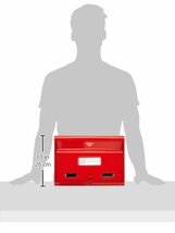 グリーンライフ ポスト 壁掛け【日本製】 スチール製 A4サイズ対応 南京錠取付可 レッド FH-51R_画像8