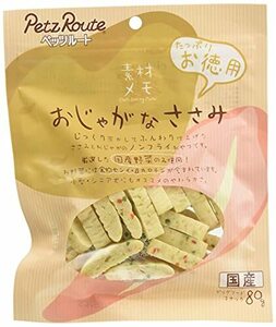 ペッツルート 犬用おやつ おじゃがなささみ お徳用80g 80グラム (x 1)