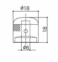 GOTOH ドームノブ、Φ18、スタンダード(H18mm)、ゴールド(PVK-1G-18) VK1-18GG_画像3