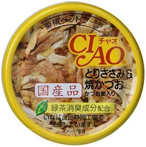 CIAO (チャオ) とりささみ&焼かつお かつお節入り 85g 24個セット