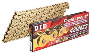 D.I.D(大同工業)バイク用チェーン クリップジョイント付属 420NZ3-100RB G&G(ゴールド) SDHピン加工 二輪 オートバイ用