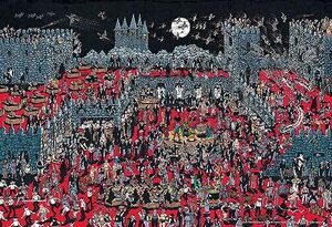 ビバリー 1000マイクロジグソーパズル Where's Wally 吸血鬼と魔女の城（26×38cm）M81-736