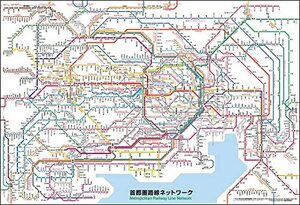【日本製】ビバリー 300ピース ジグソーパズル 首都圏路線ネットワーク（26×38cm）300-012