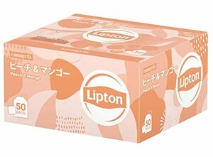 Lipton Черный чай Персик и Манго Полипропиленовый чай в пакетиках 50 пакетиков