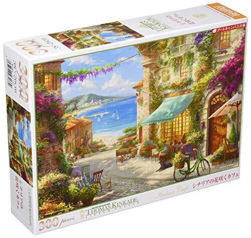 [Made in Japan] 300 piece jigsaw puzzle Sicilian flower blooming cafe (26 x 38 cm), toy, game, puzzle, jigsaw puzzle