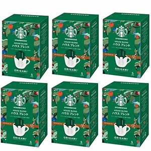 Nestlé Japan Starbucks Oligami Personal Drip Drip Coffee House Blend 5 мешков x 6 коробок [Set Upping] Регулярная (Drip)