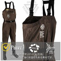 [DRESS]チェストハイウェーダー AIRBORNE【ラジアルソール】【XL】【マットブロンズ】 釣り 胴長 長靴 ブーツ 防水 海釣り 渓流_画像3