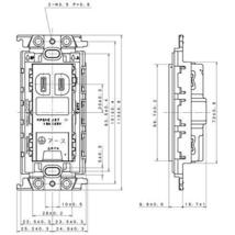 パナソニック 埋込アースターミナル付コンセント 絶縁枠付 利休色 WTF133149G_画像2