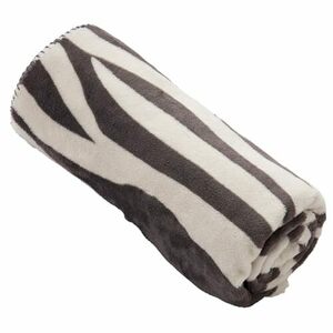 AQUA ( aqua ) mofuamofa lap blanket blanket ...... Zebra pattern dark gray 70×100cm winter warm smooth 