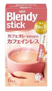 AGF ブレンディスティック カフェオレ やすらぎのカフェインレス 6本 ×6箱 【 スティックコーヒー 】 【 カフェインレス コーヒー 】