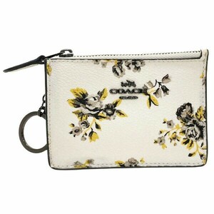 13073 Coach coin case Prairie print Mini skinny PVC chock white group white yellow group 