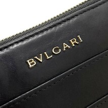 12185 ブルガリ 長財布 セルペンティ フォーエバー ラウンドファスナー長財布 レザー 革 ブラック 黒 BVLGARI_画像5