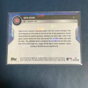 Topps Now 2022 #2 鈴木誠也「メジャー初ヒット&初得点」シカゴ・カブス MLB Seiya Suzuki Chicago Cubsの画像2