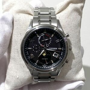 ▼【稼働品】CITIZEN/シチズン ダイレクトフライト ムーンフェイズ ソーラー電波モデル BY1020-61E EXCEED ブラック文字盤 S95114479449の画像2