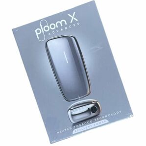 θ【シュリンク付き/新品未開封】10点セット ploom X プルームエックス スターターキット シルバー 電子タバコ 完品 θ-640Dの画像3