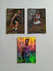 97-98 Bowman's Best（ANFERNEE HARDAWAY, TONY BATTIE, PATRICK EWING(Ref)）Best Cuts インサート　3枚セット