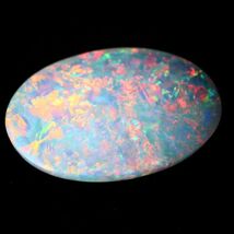 1.155ct 天然ホワイトオパール オーストラリア 遊色抜群 高品質〔Australia White opal 宝石 jewelry 裸石 ナチュラル loose ルース〕_画像5