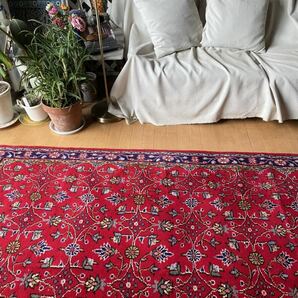 春らしいウスパルタの毛足の長い絨毯！118×215使いやすいサイズ！初めての手織りのトルコ絨毯にもおすすめ！春夏の模様替えに如何ですか？の画像5