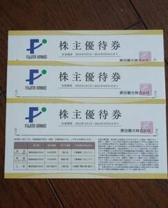 藤田観光 株主優待券 2枚 通常 大人2,400円・こども1,200円から50％引き使用期間2024年4月1日～2024年9月30日