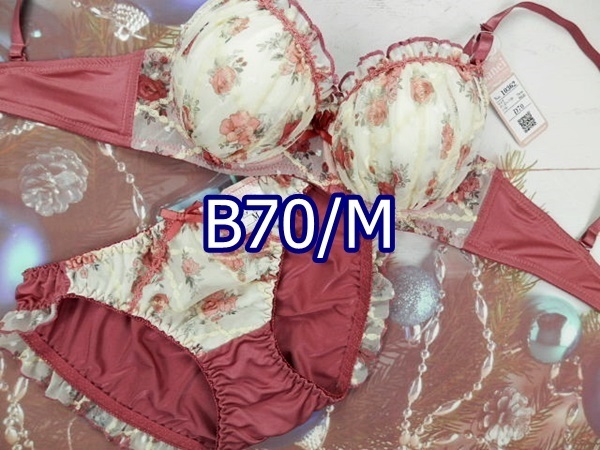 PS05-B70/M ブラジャー&ショーツセット ブラ&ショーツセット 下着 ランジェリー フリルショーツ