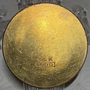 1円～古銭 満洲國軍用金 24k1000金貨 「福」重目15.42g 大日本帝国陸軍 丸福 貨幣硬貨コイン未鑑定品の画像2