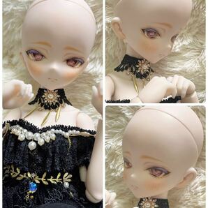 *くろまめ* DDH-10 sw肌 ボークス カスタムヘッド パテ盛り難あり おまけディーラー様製アイ＆眼帯＆ステッキの画像10