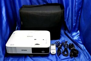 ■高輝度5000lm/1085ｈ・97h■ EPSON/エプソン 液晶プロジェクター ■EB-1975W/リモコン・HDMI・VGAケーブル・ケース付き■ 50299Y