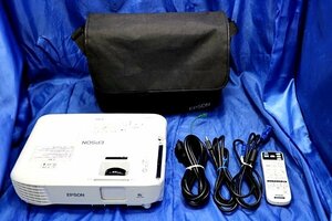 訳あり★輝度3300lm/161ｈ・24h★ EPSON/エプソン 液晶プロジェクター ◆EB-W05 / リモコン・HDMI・RGBケーブル・ケース◆　50324.4Y