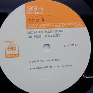 The Miles Davis Sextet「Jazz At The Plaza Vol. 1」LP（12インチ）/CBS/Sony(23AP 81)/ジャズの画像2