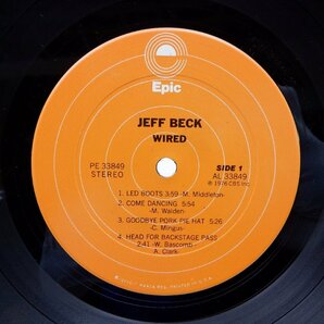 Jeff Beck「Wired」LP（12インチ）/Epic(PE 33849)/Jazzの画像2