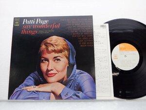 Patti Page「Say Wonderful Things」LP（12インチ）/CBS/Sony(SOPJ 104)/洋楽ポップス