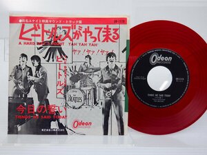 【赤盤】The Beatles「A Hard Day's Night(ビートルズがやって来る/ヤァ！ヤァ！ヤァ！)」EP（7インチ）/Odeon(OR-1119)/ロック