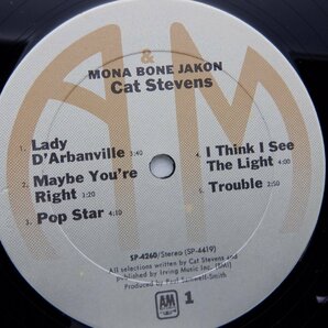 Cat Stevens「Mona Bone Jakon」LP（12インチ）/A&M Records(SP4260)/洋楽ポップスの画像2