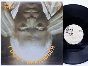 Peter Gabriel「I Don't Remember」LP（12インチ）/Charisma(GAB 12)/洋楽ロック