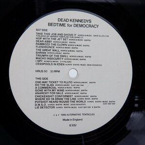 Dead Kennedys「Bedtime For Democracy」LP（12インチ）/Alternative Tentacles(VIRUS 50)/洋楽ロックの画像2