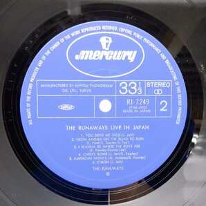 The Runaways(ザ・ランナウェイズ)「Live In Japan (ライブ！ ザ・ランナウェイズ・イン・ジャパン)」Mercury(RJ-7249)/洋楽ロックの画像2