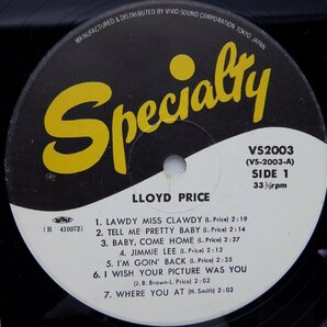 Lloyd Price「Lloyd Price」LP（12インチ）/Vivid Sound(VS 2003)/ブルースの画像2