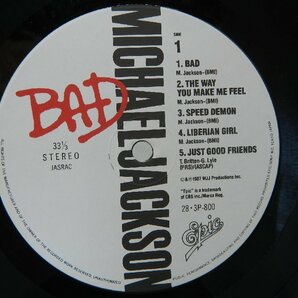 Michael Jackson(マイケル・ジャクソン)「Bad(バッド)」LP（12インチ）/EPIC/SONY(28・3P-800)/ファンクソウルの画像2